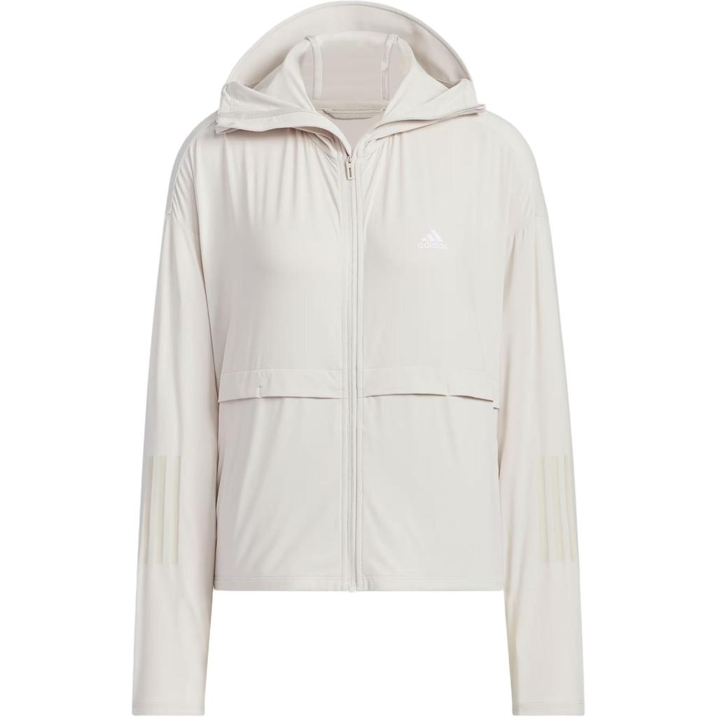 Adidas UPF50+ Sun Protection Sports Casual Hooded Jacket Women Jacket Earth-Brown JI7597