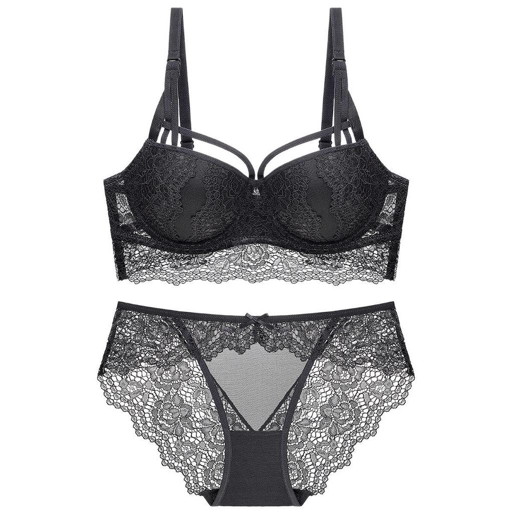 European & American Sexy Lace Push-up Bra Set for Women & Girls, Style 1824