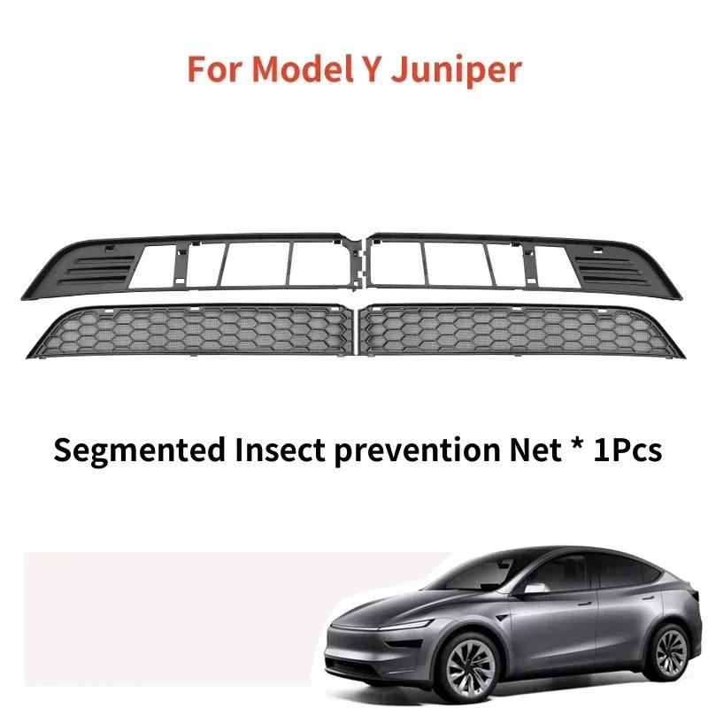 For Tesla Model 3 Highland 2024-2025 Model Y Juniper 2025 ABS Front Grill Guard Mesh Air Inlet Vent Cover Car Bumper Accessories Model Y Juniper