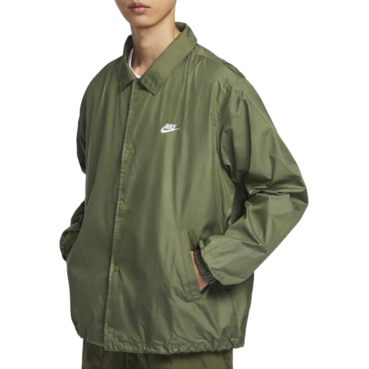 Nike Sportswear Club Coaches Jacket Comfortable Fashion Versatile Men Jacket Green FN3317222