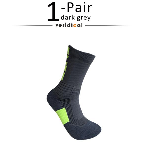 Man Sport Socks Professional Sweat-Absorbing Letter Breathable Thick Outdoor Basketball Fitness Towel Bottom Short Crew Socks