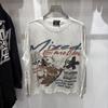 2026 Spring and Autumn New MIX Retro with Diamond Angel Letter Crew Neck Long Sleeve Men and Women of the Same Style, One Piece Will Be Sent In
