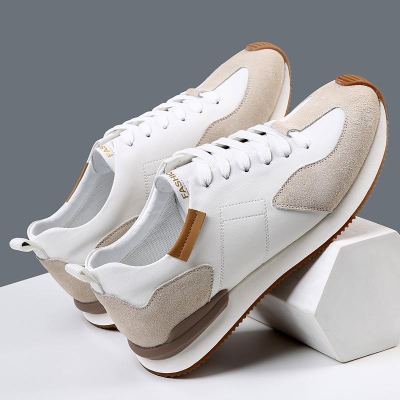 Men's shoes spring new leather breathable sports casual men's trend versatile thick sole