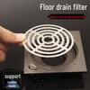 Stainless Steel Bathroom Floor Drain Hair Catcher & Anti-Clog Filter Mesh Cover