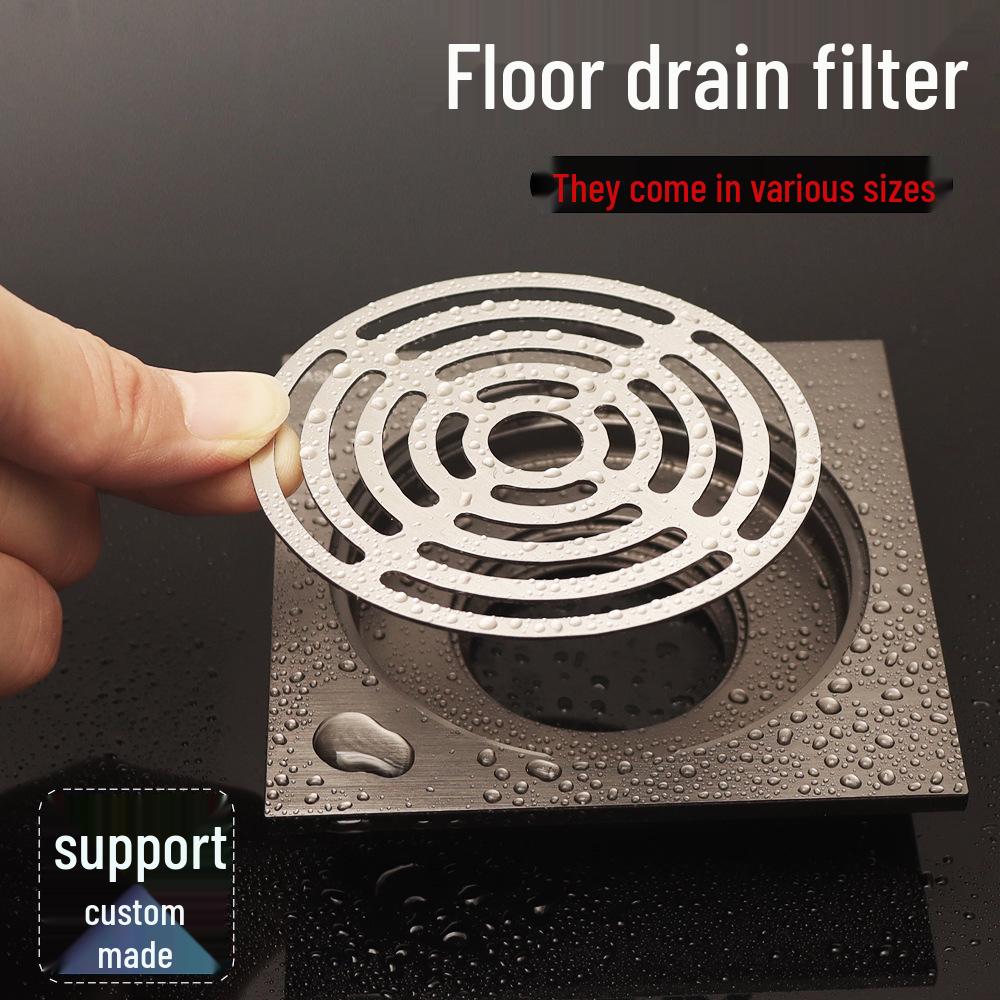 Stainless Steel Bathroom Floor Drain Hair Catcher & Anti-Clog Filter Mesh Cover