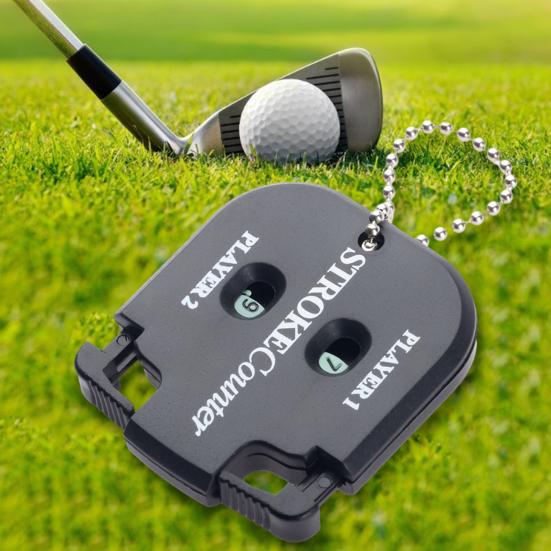 Marcator de golf Mini la îndemână Număr de lovituri de golf Numărătoare de lovituri Putt Număr de scoruri Două cifre Păstrator de scor cu breloc Antrenament de golf Accesorii de golf