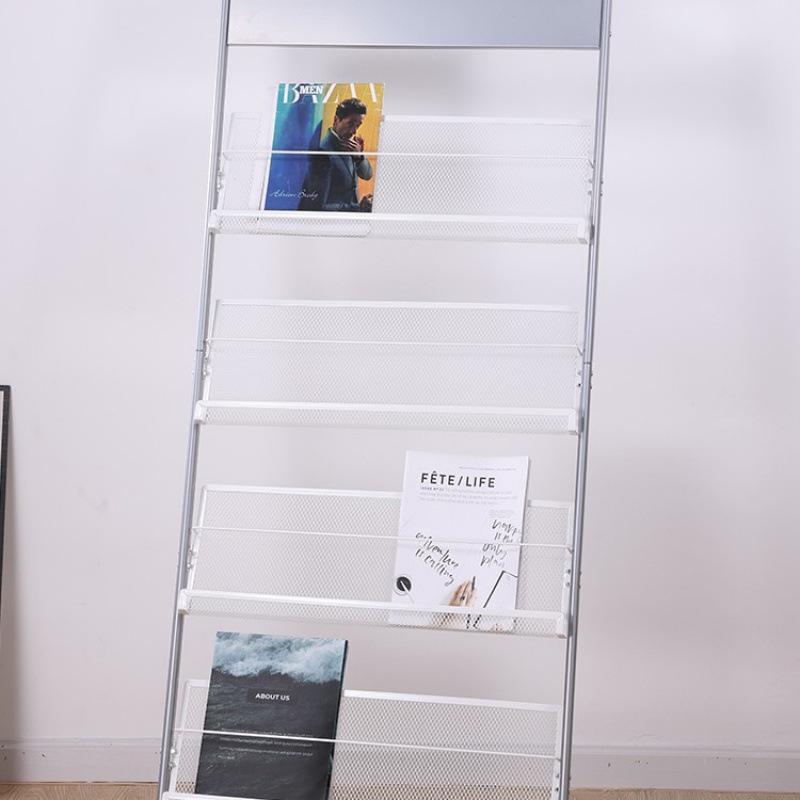 Floor Standing Magazine & Book Display Rack for Periodicals and Promotional Materials