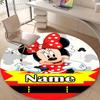 Personalized M-Minnie Round Chair Office Rug - Perfect for Mat, Office Chair & More - Ideal Gift for Birthdays and Holidays