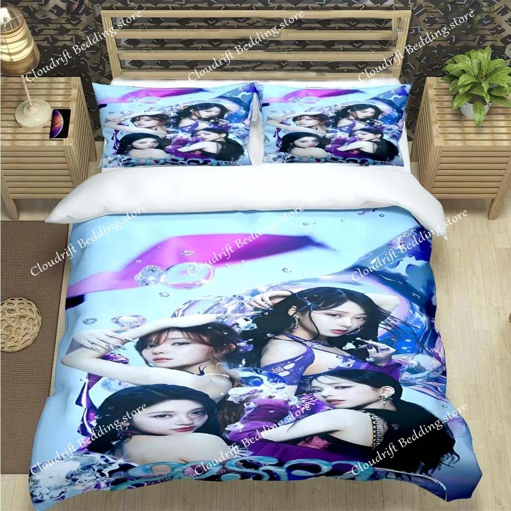 Fashion Korean Girl Group Poster Print Bedding Sets Bed Supplies Set Duvet Cover Bed Comforter Set Bedding Set Gift