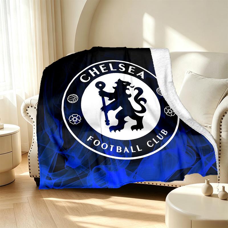 Football club.C Pattern Blanket for Home Decoration, Bed, Sofa, Car Travel, Camping, Suitable for All Seasons, Birthday Christmas Gift