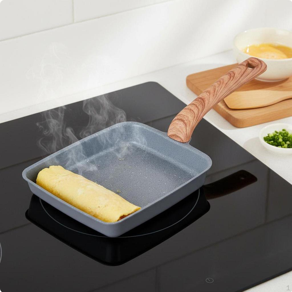 Padella Giapponese per Omelette Arrotolata Non Gres Rivestimento in Pietra per