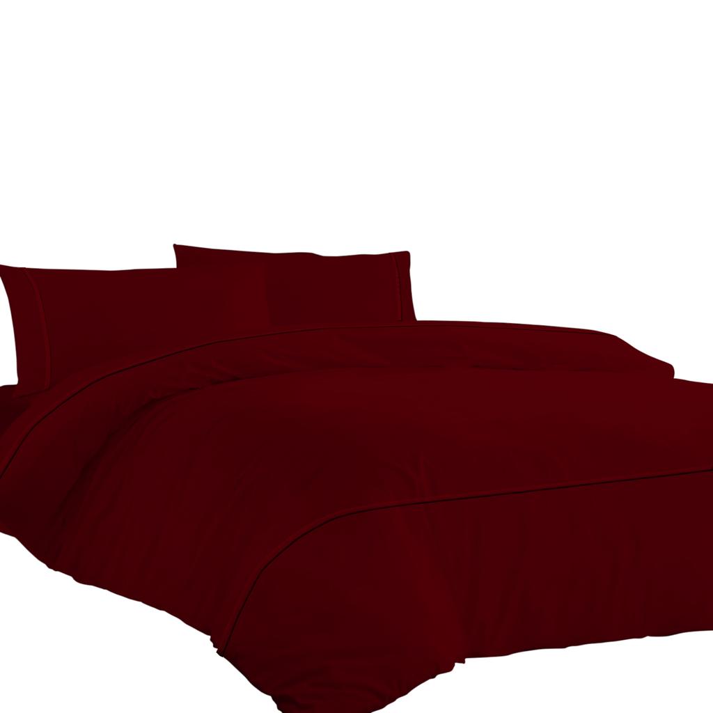 Aukščiausios kokybės 600TC egiptietiško medvilnės antklodės užvalkalų komplektas su stilingais horizontaliais kantais (3 vnt. rinkinys: 1 antklodės užvalkalas ir 2 pagalvių užvalkalai) - Kelių dydžių ir spalvų