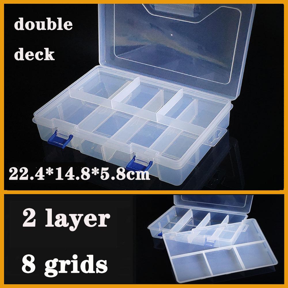 Transparent Plastic box Screw Compartment Box Jewelry Earring Display Case Container Clear Terminal Organizer Tool Storage boxes