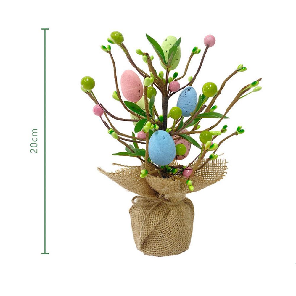 Home Vase Decoration Colorful DIY Painting Egg Flower Plant Easter Artificial Flowers Egg Easter Egg Flower For Seasonal Table