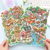 Junbei 4.0 Festival Series Stickers: Large Sheet for National Day, Lantern Festival, New Year with Ancient Style Miniature Scene Toys for Girls.