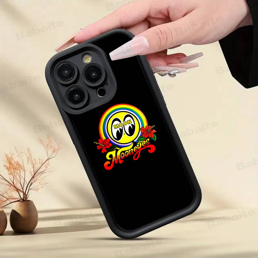 M-Moon-eyes Luxury Phone Case For IPhone 17 16 15 14 13 12 11 Pro Max 16E Plus INS Soft Cover