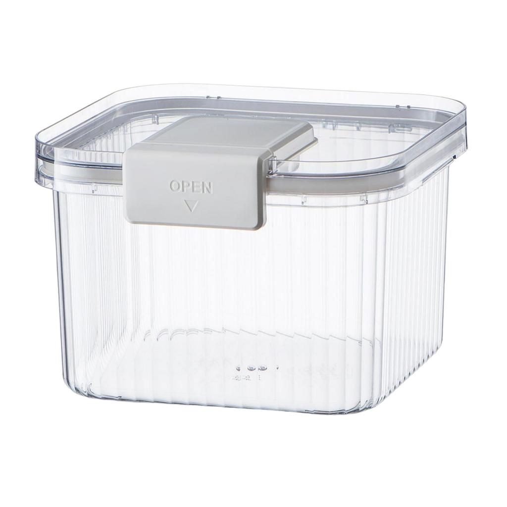 Rice Storage Bin Sealed Bulk Food Transparent for Cereal White