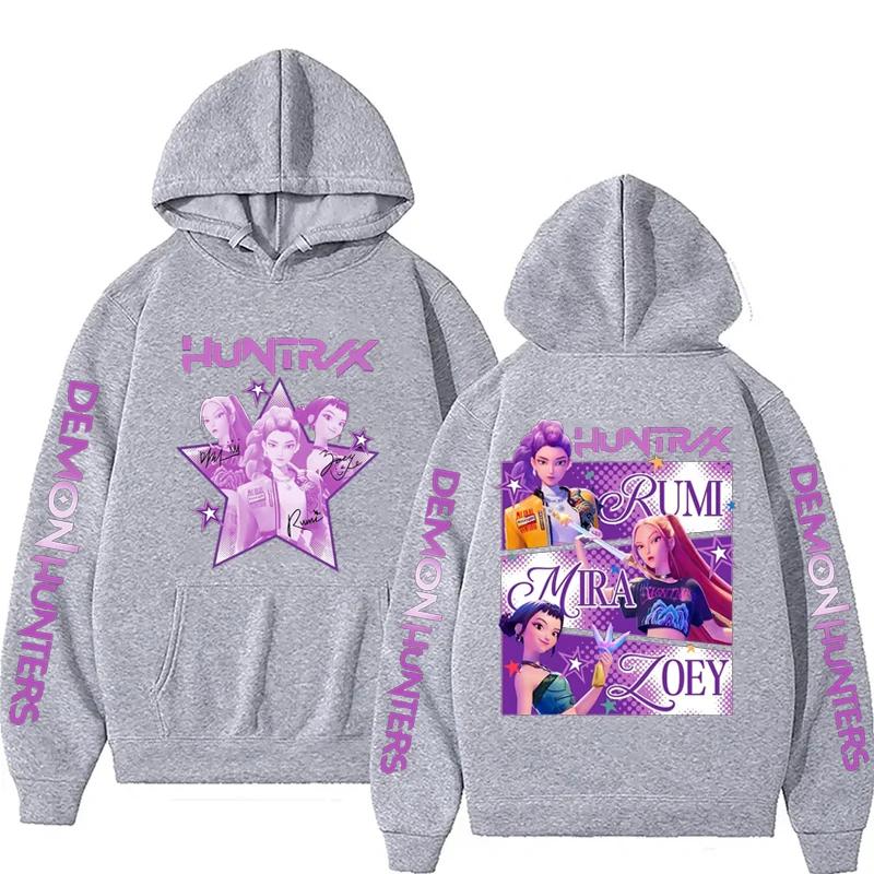 Kpop Devil Hunter Fanmerch Mira Rumi Zoey Huntrix Parent Child Hoodie Harajuku Hoodie Men's and Women's Sportswear Fan Gift