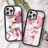 Popular Anime Girl Black Silicone Hard Plastic Phone Case For Iphone 17 Air 16 15 14 13 12 11 Pro Max PC+TPU Case