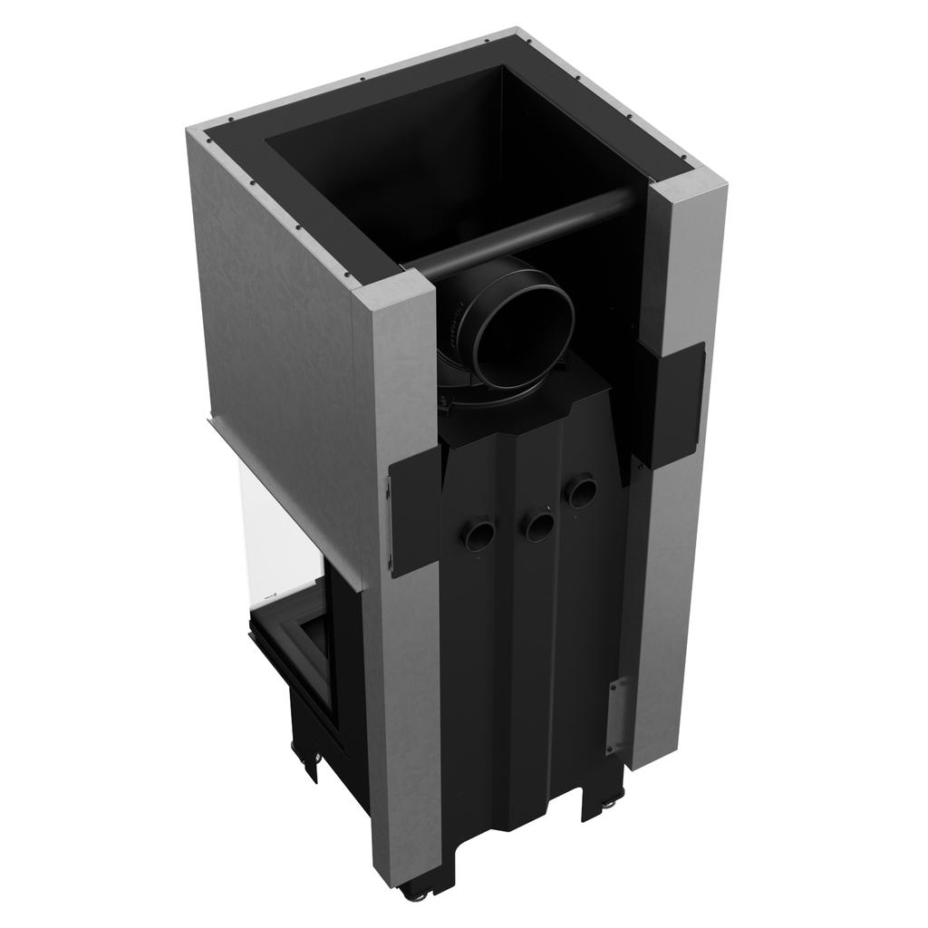 Stahlkamin KRATKI NBC 600/400 9 kW Ø 200 Lift-up schwarz Thermotec