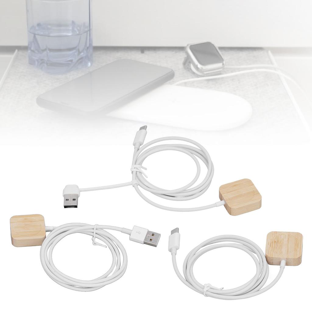 Watch Wireless Charger Portable Bamboo Magnetic Smart Watch Charging Cable for IOS Watch S9 8 7 6 5 