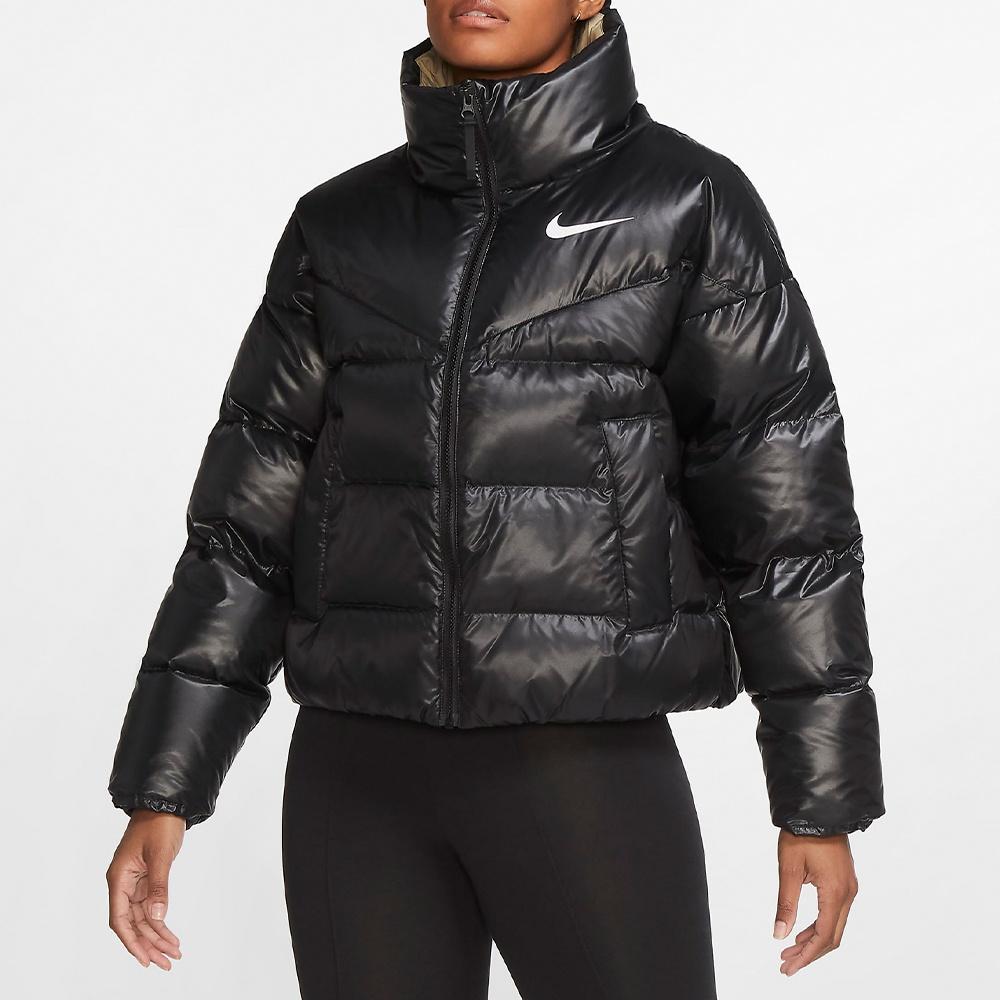 Nike Down Jackets Women's Black Stand Collar Thickened Puffer Jacket CU5813-010