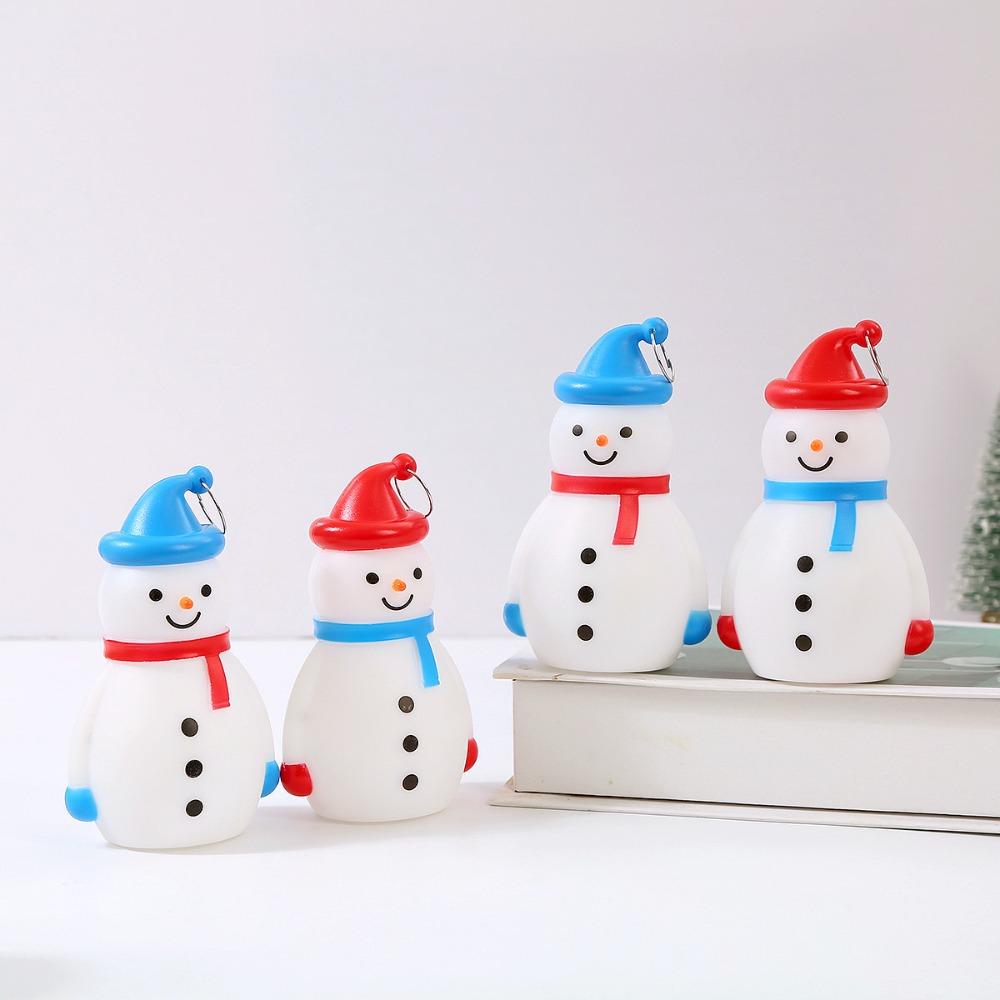 

Battery Powered Christmas Snowman Lights Table Lamp Xmas Tree Hanging Lights Indoor Outdoor blue hat