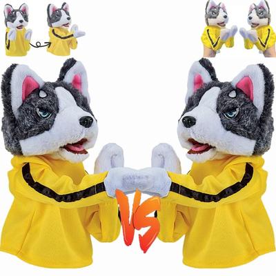 1/2Pcs Boxing Dog Doll Husky Vocal Hand Puppet Funny Battle Creative Interactive Plush Toy Kids Gifts
