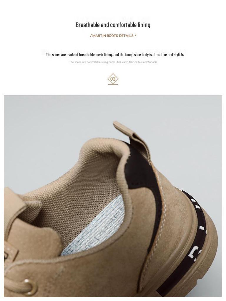 Men's Spring Breathable Non-Slip Work Shoes - Trendy, All-Match Sports Dad Shoes for Construction