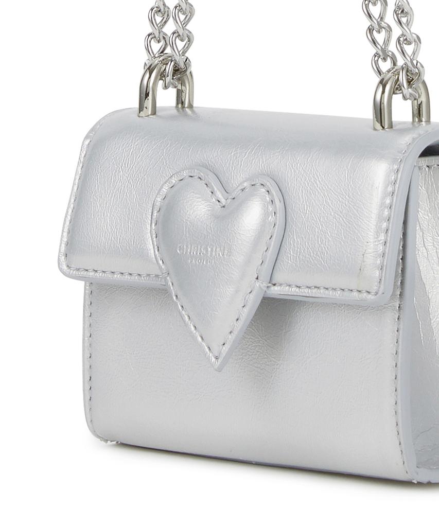 Christine Project Twist Heart Micro Bag(Silver Glass)