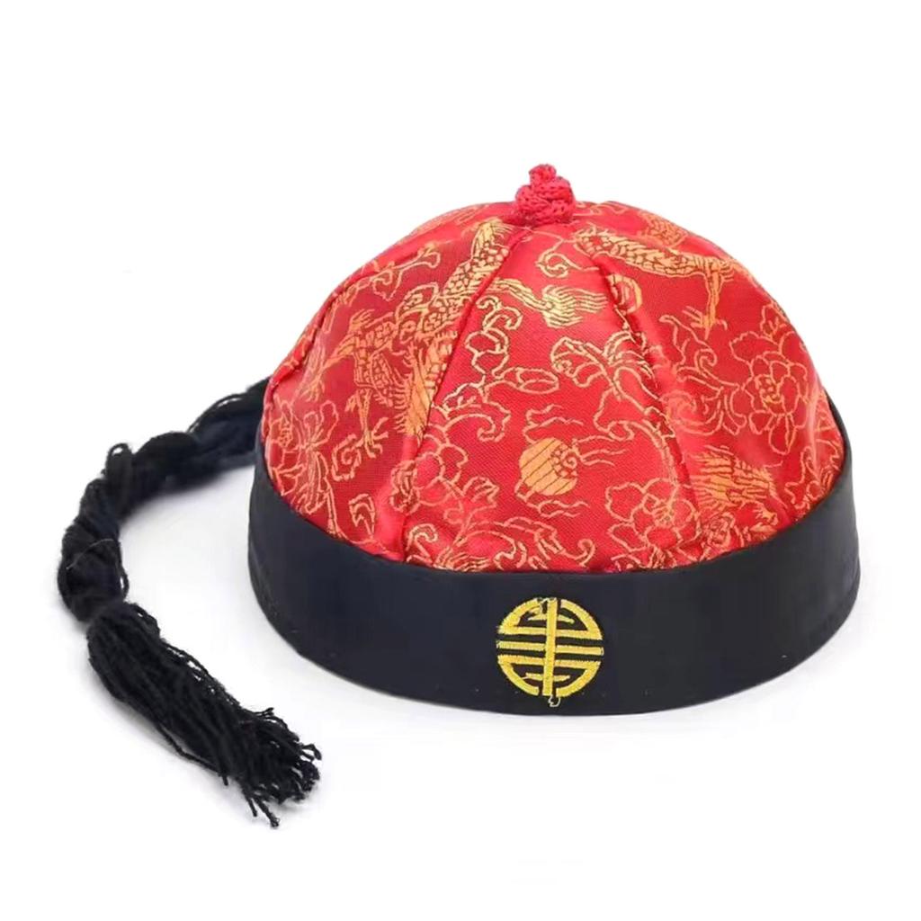 Chinesischer orientalischer Hut für Erwachsene Jugendliche Qing-Dynastie Altchinesischer Hut für Drama Verkleiden Festival Party Kostümhut