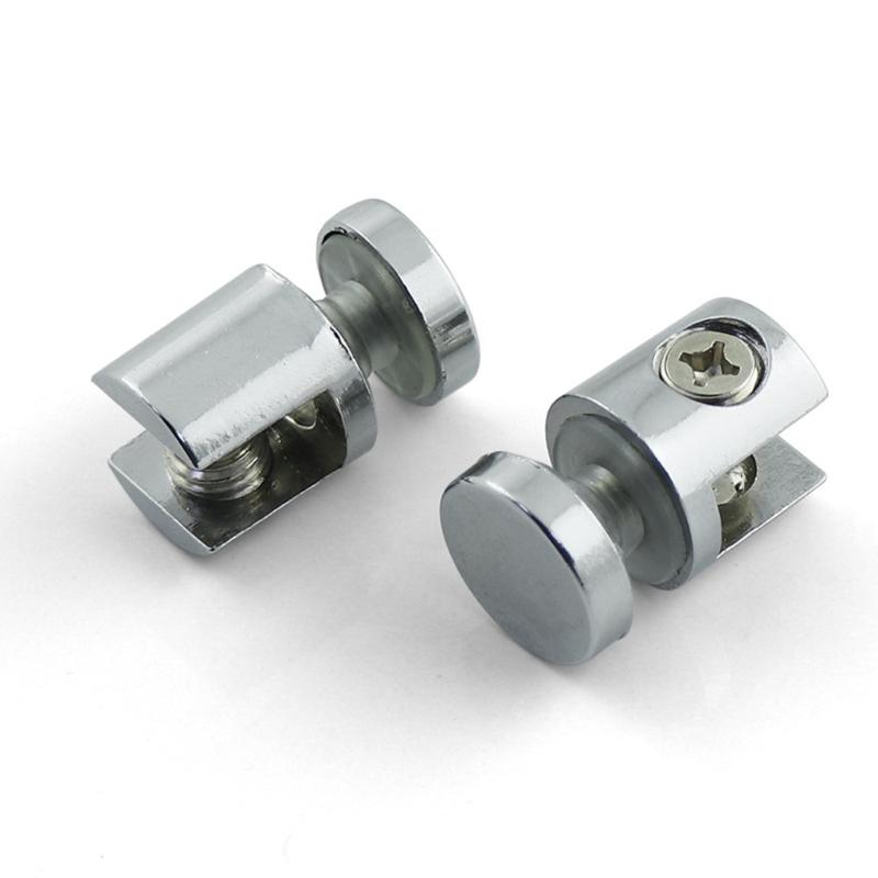 Glass Support Fitting Round Base Mount Hardware Simple Installation for Cabinets Shelves Display Racks and Corner Installation Work