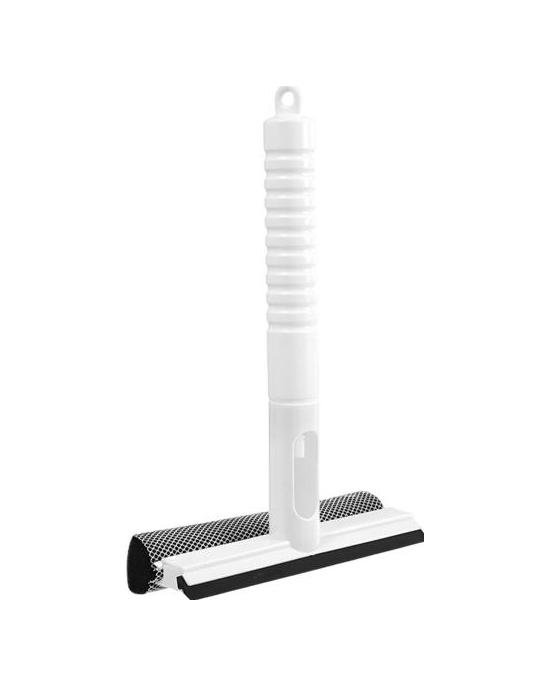 Window Glass Squeegee with Water Spray Non-Slip Handle Design Hanging Storage Multifunctional 3-in-1 Cleaner