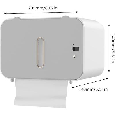 Bathroom Electric Paper Towel Dispenser with Sensor Wall Mounted Touchless Hand Towel Dispenser No Drilling Paper Towel Holder Tissue Dispenser for