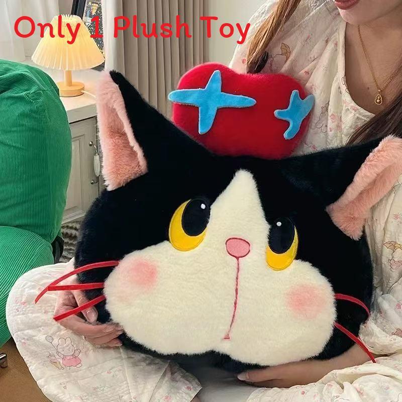 Black Cat Plush Pillow Cartoon Soft Toy Gift For Home Decor And Kids