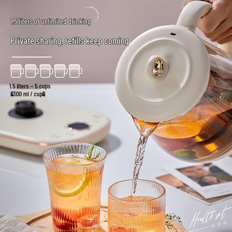Bear 1.5L Glass Electric Health Pot & Tea Maker CN plug (adapter included)