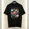 Let Kindness Bloom Art Aesthetic TShirt Colorful Wildflower Graphic Tops Fun Trendy Harajuku Casual Style Cotton Tee for Women