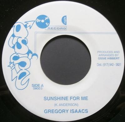 7inch Record GREGORY ISAACS - Sunshine For Me / Be Yourself OM003 Ossie Records UK Reggae, Ska & Dub Used