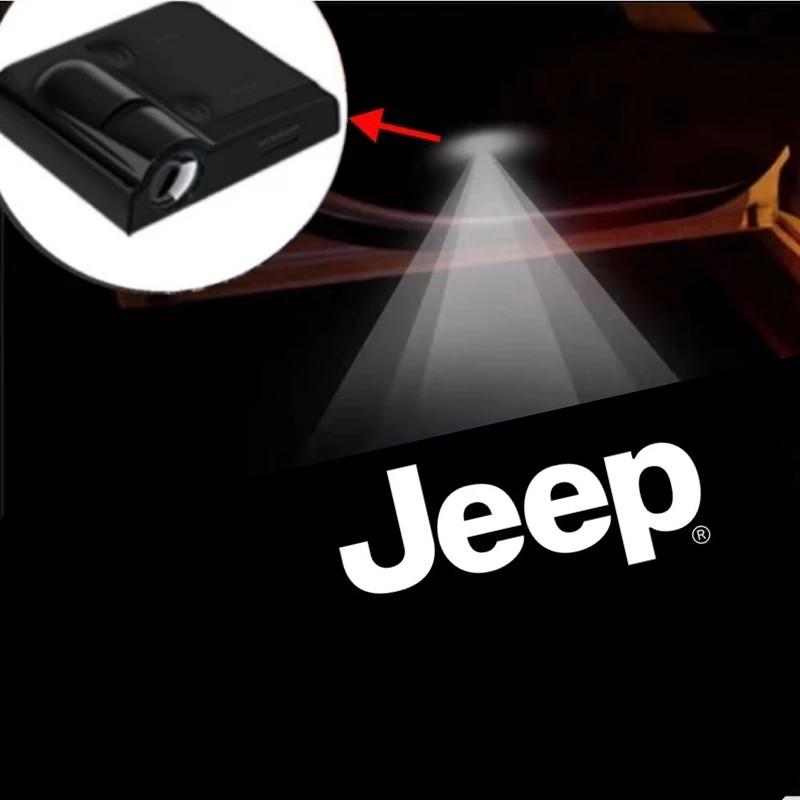 

2Pcs Led Welcome Lights Car Door Projector Lamps For Jeep Grand Cherokee Wrangler JK Gladiator Compass Renegade Patriot Liberty