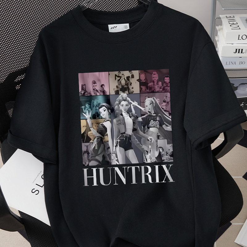 

2026 summer new Maid Witch Group HighQuality Printed ShortSleeved TShirt for Adults Loose and SlitShouldered Pure Shirt S