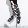 Japanese Style Men's Camouflage Overalls - Loose Casual Pants with Cuffs, Large Size for Teenagers