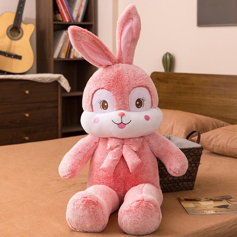 Cartoon Long-Eared Rabbit Doll Plush Toy Little White Rabbit Doll Girl Throw Pillow Children Soothing Rag Doll