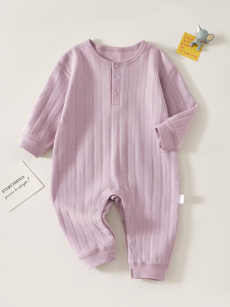 Pure Cotton Long Sleeve Baby Bodysuit: Spring & Autumn Style Newborn Romper