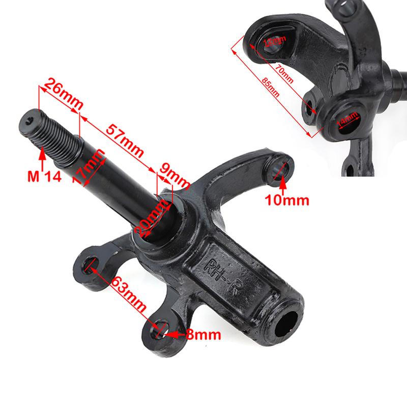 1Pair 17mm Steering Strut Knuckle Spindle For Disc Brake China 150cc 200cc 250cc ATV Go Kart Buggy UTV Quad Bike Accessories