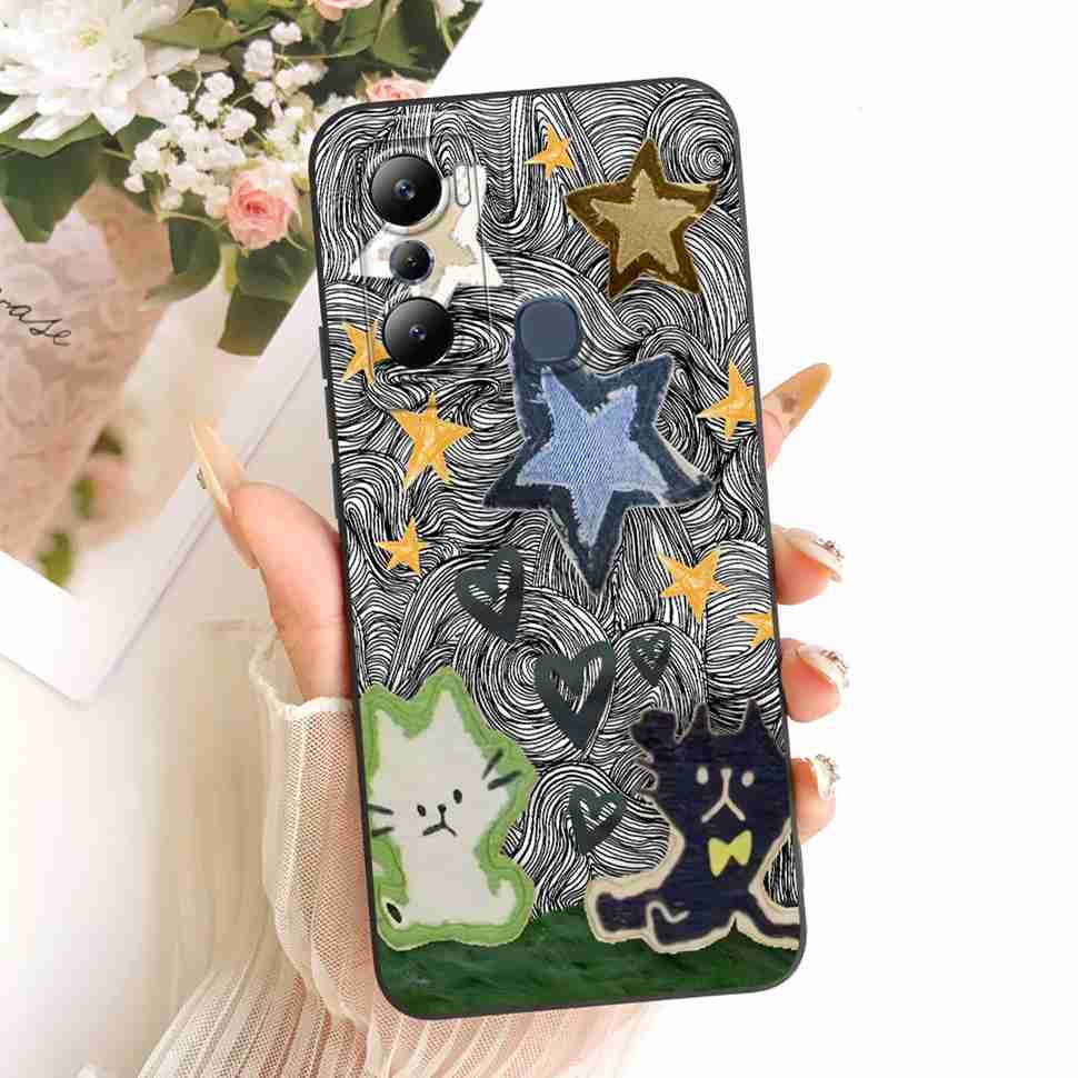 Für Infinix Hot 20i X665C X665E Hüllen Blume Schmetterling Silikon Weiche Abdeckung Für Infinix Hot 20i Hot20i Handy Rückseite Hülle