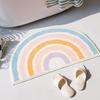 Rainbow Door Mats for Entrance Door Fluffy Velvet Thick Doormat Non Slip Water Absorbent Bathroom Carpet Rugs Hallway Floor Mats