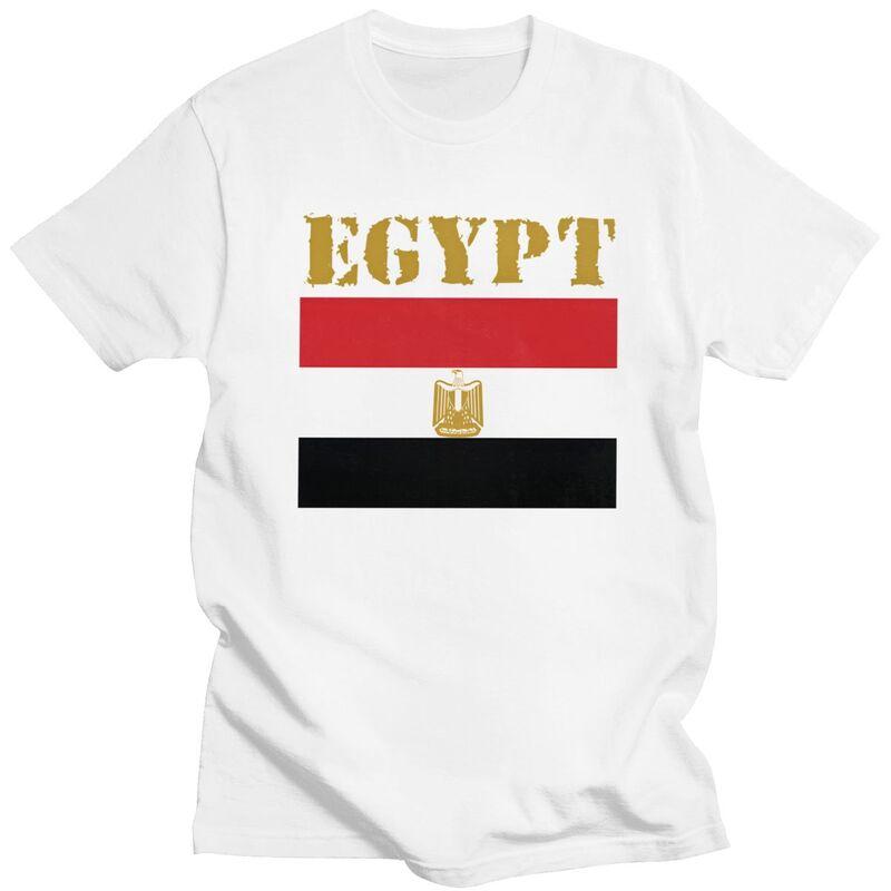 Custom Egypt Flag T Shirt for Men 100 Cotton Tshirt Leisure Tee Short Sleeves Tshirt