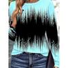 Women's T Shirt Casual Print Long Sleeve Regular Tops Crew Neck Daily Yellow Light Blue Spring Fall