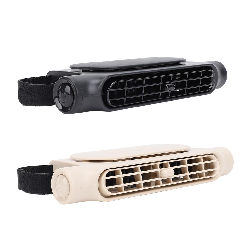 Car Seat Cooling Fan USB Bladeless Angle 3 Speeds Adjustable Quiet Car Headrest Fan for Outdoor Trav