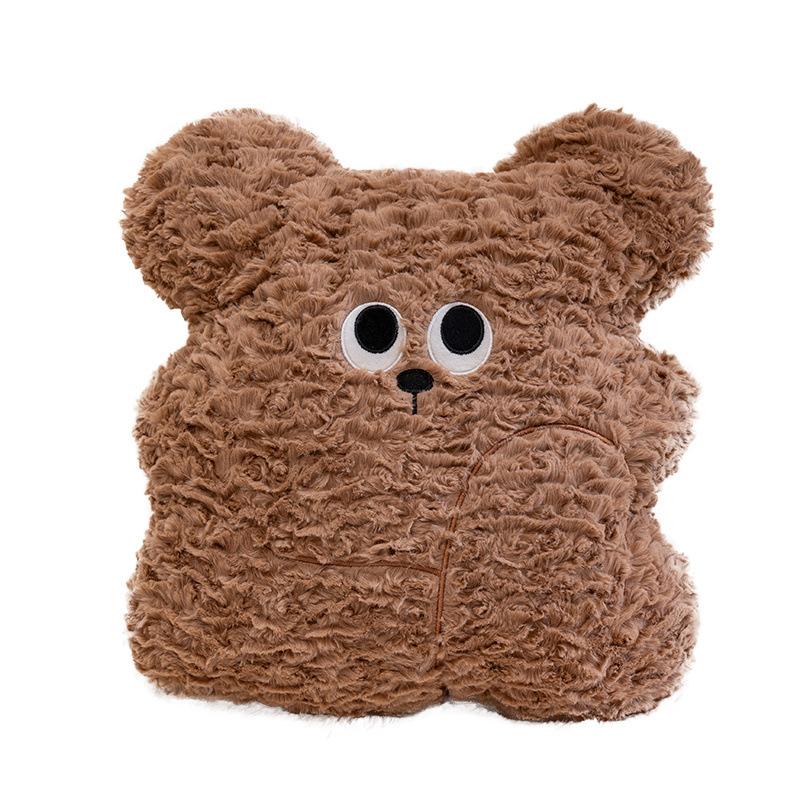 Soft and Cute Big-eyed Dog Plush Toys on The Bedside Home with Pillow and Brown Bear Sleeping Pillow and Office Waist with Girl Birthday Gift